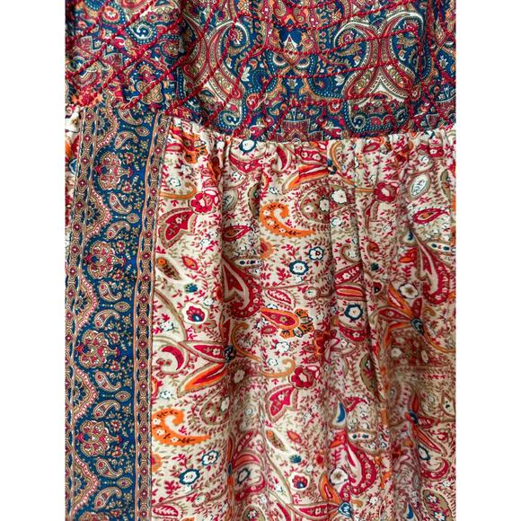 Haute Hippie flutter sleeve, tiered peasant-style maxi-dress size 14 - Picture 10 of 14